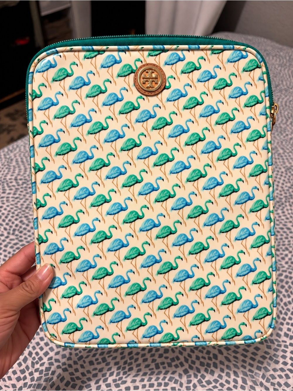 Tory Burch Flamingo-Print multipurpose pouch